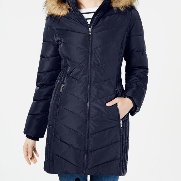 Tommy Hilfiger Women’s Fauxfur Quilted Puffer Coat - Picture 1 of 8